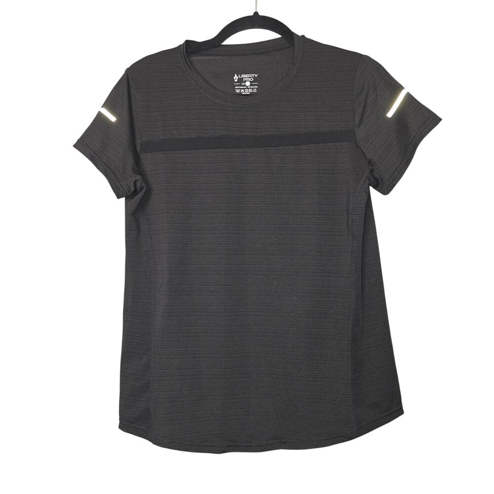 Liberty Pro Shirt Womens Small Black Athletic Performance Running Tee Reflective